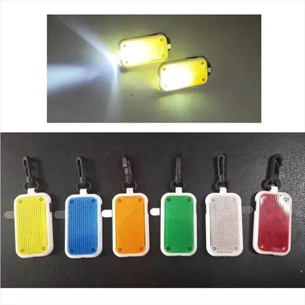 Night Warning Safety LED Reflective Keychain Pendant Light
