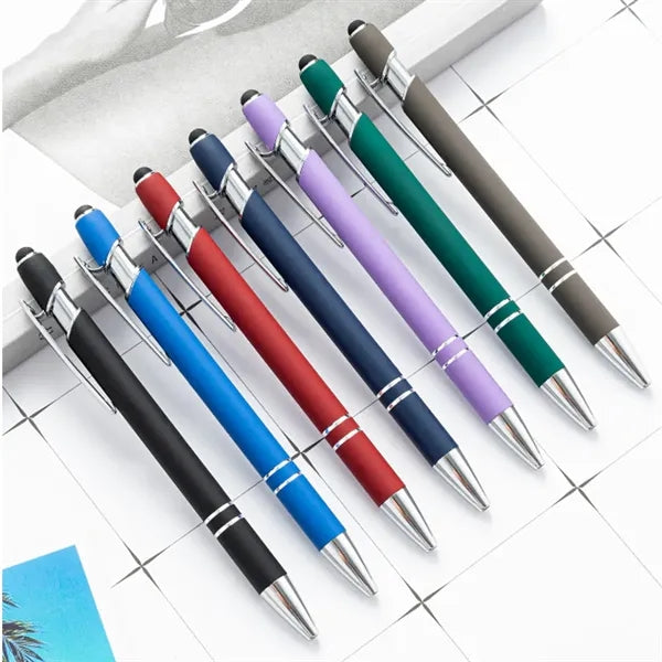 Pen 2In1 Stylus Retractable Ballpoint W/ Tip