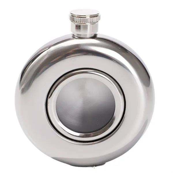Durable 5 OZ Round Stainless Steel Hip Flask