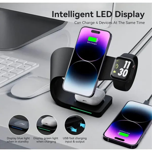 4-in-1 Magnetic Wireless Charger For IPhone/Apple Watch