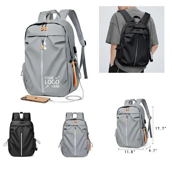Waterproof Laptop Bag with Pocket USB Port