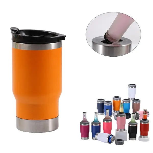 Insulted Double Wall Can Cooler w/ Bottle Opener
