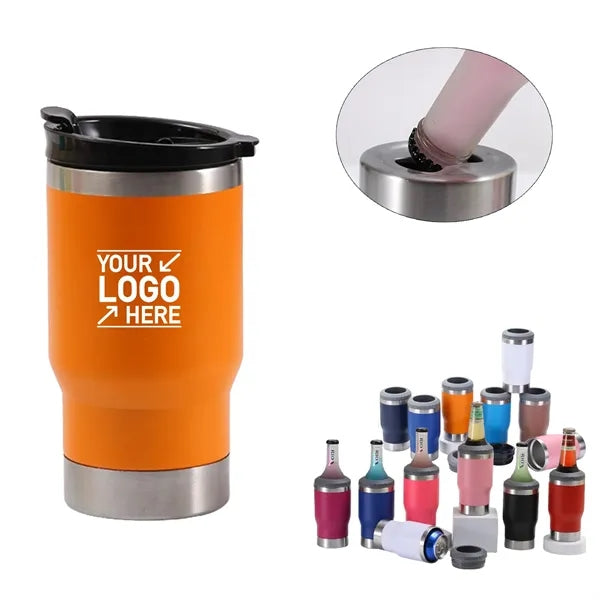 Insulted Double Wall Can Cooler w/ Bottle Opener