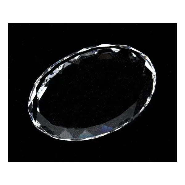 Imprinted 3D Crystal Oval Paperweights