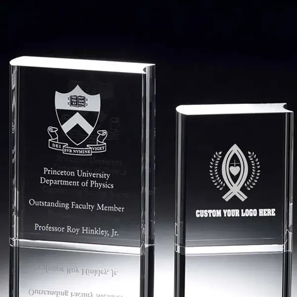 Book Shape Crystal Award