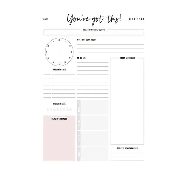 Daily Devotion Planner Undated Tear-Off Sheets