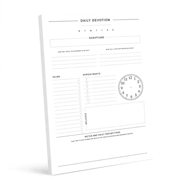 Daily Devotion Planner Undated Tear-Off Sheets