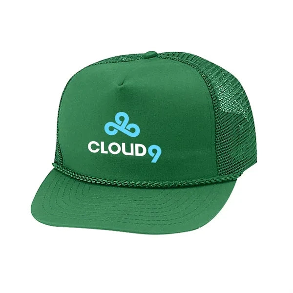 Structured Cotton Blend Twill Mesh Cap