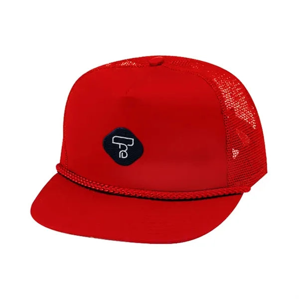 Structured Cotton Blend Twill Mesh Cap