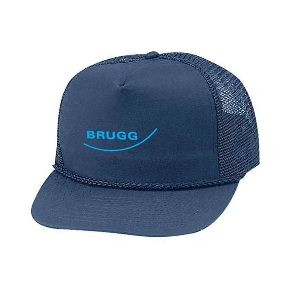 Structured Cotton Blend Twill Mesh Cap