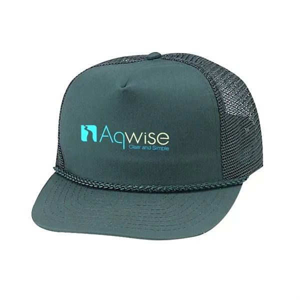 Structured Cotton Blend Twill Mesh Cap