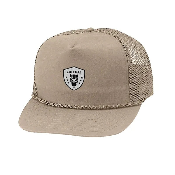 Structured Cotton Blend Twill Mesh Cap