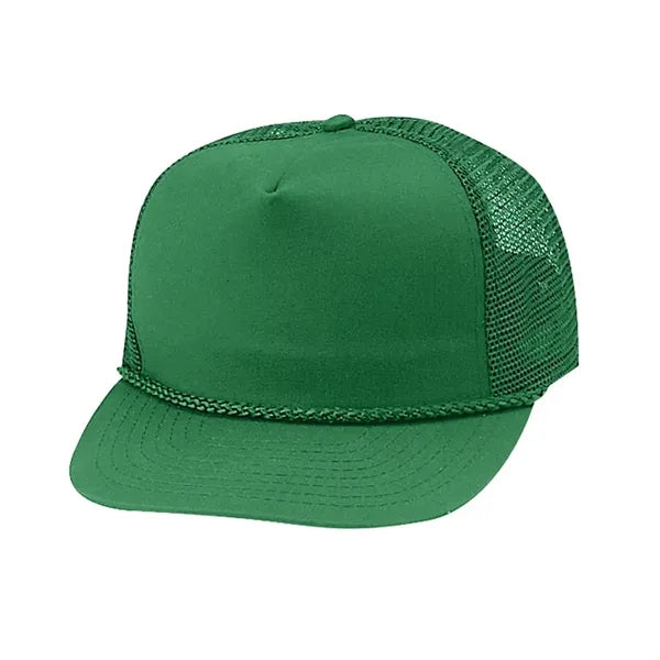 Structured Cotton Blend Twill Mesh Cap