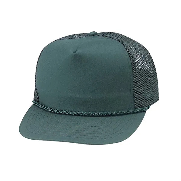 Structured Cotton Blend Twill Mesh Cap