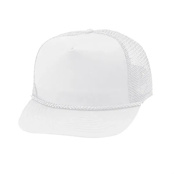 Structured Cotton Blend Twill Mesh Cap