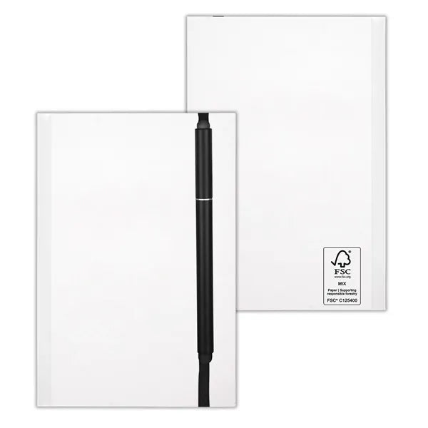 4" x 6" Perfect Paper Cover Notebook with Elastic Stylus Pen