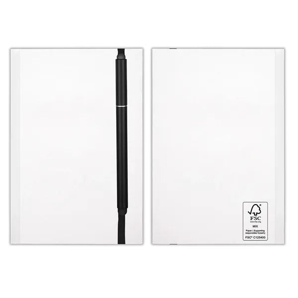 4" x 6" Perfect Paper Cover Notebook with Elastic Stylus Pen