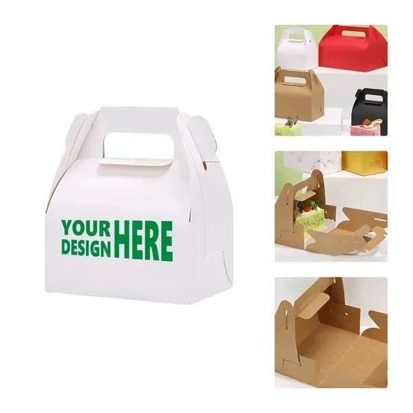 Portable Kraft Paper Bakery Boxes for Pastry and Sweet