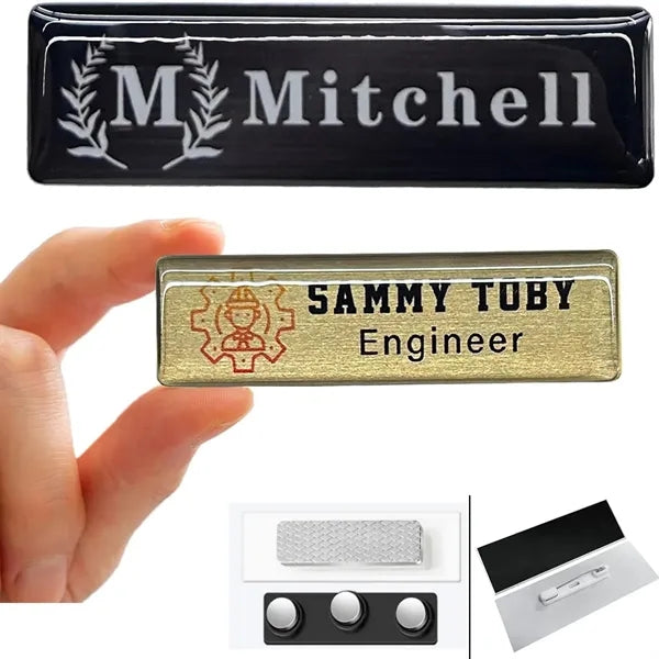 Full Color Acrylic Name Badge with Pin or Magnet
