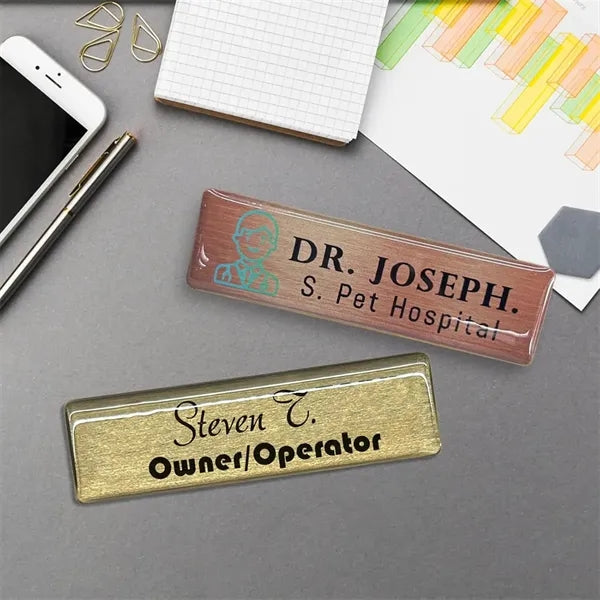 Full Color Acrylic Name Badge with Pin or Magnet