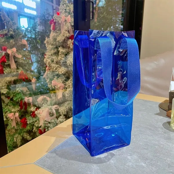 Transparent PVC Folding Clear Wine Bag
