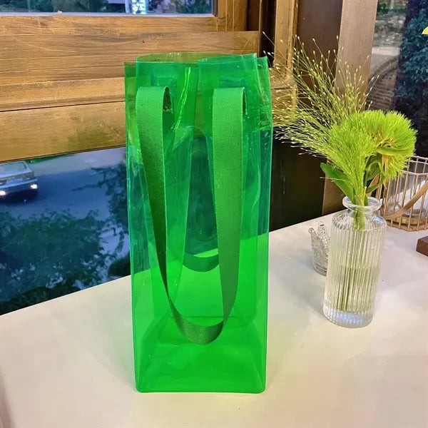 Transparent PVC Folding Clear Wine Bag