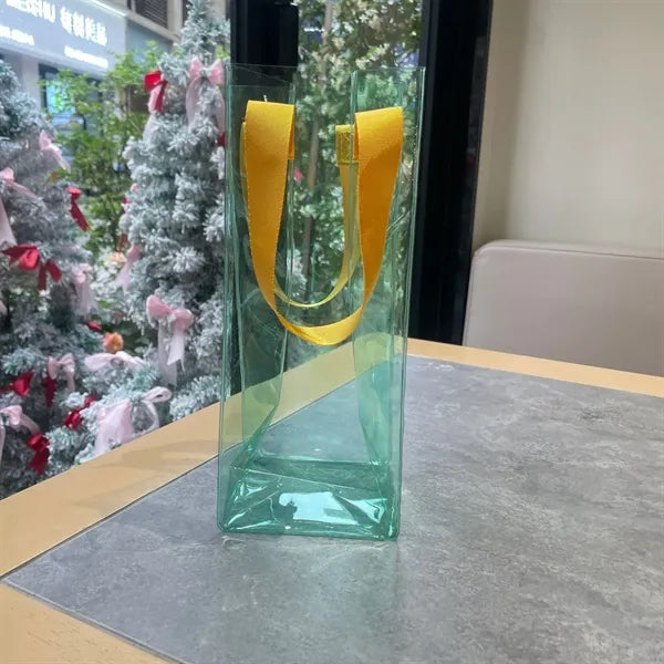 Transparent PVC Folding Clear Wine Bag