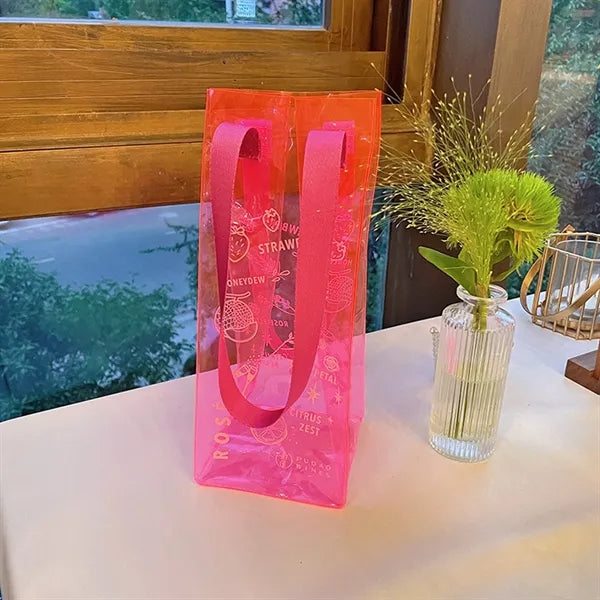 Transparent PVC Folding Clear Wine Bag