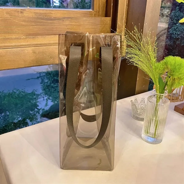 Transparent PVC Folding Clear Wine Bag