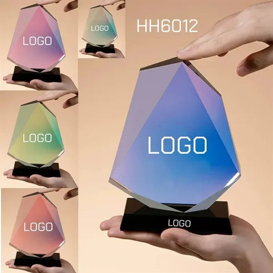 NEW Color Changing Crystal Trophy Award BULK