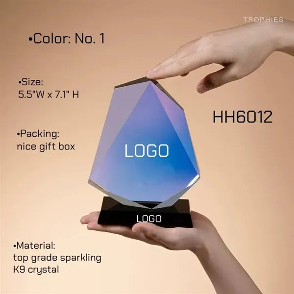 NEW Color Changing Crystal Trophy Award BULK