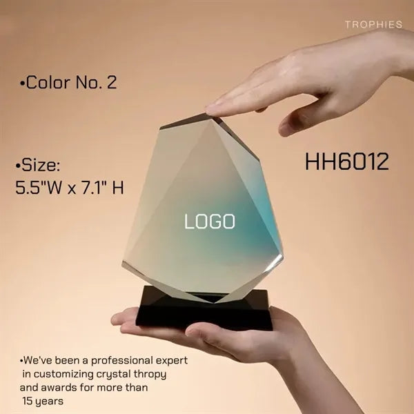 NEW Color Changing Crystal Trophy Award BULK