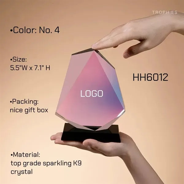 NEW Color Changing Crystal Trophy Award BULK