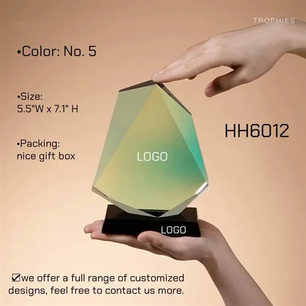 NEW Color Changing Crystal Trophy Award BULK