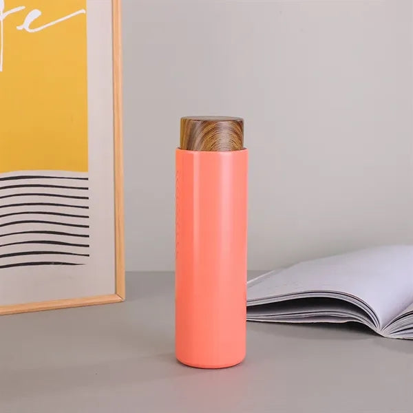 400ml Stainless Steel Water Bottle with Bamboo Lid