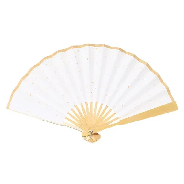 10 inch DIY Handheld Folding Full Color Paper Natural Bamboo