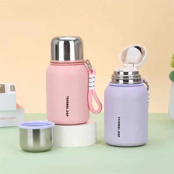 450ml Insulated Vacuum Flasks with Lid and Rope