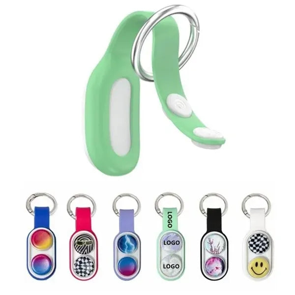Thumb Push Toy Pop Fidget Keychain