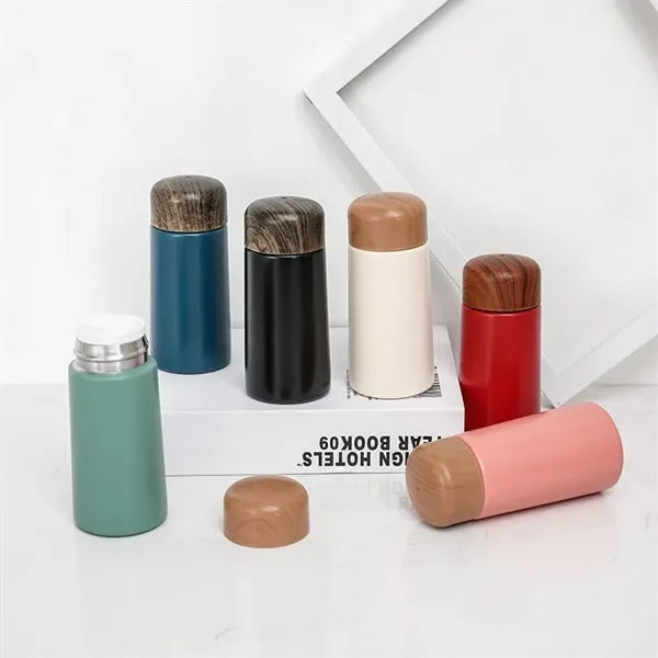 Mini 150ml Stainless Steel Water Bottle with Bamboo Lid