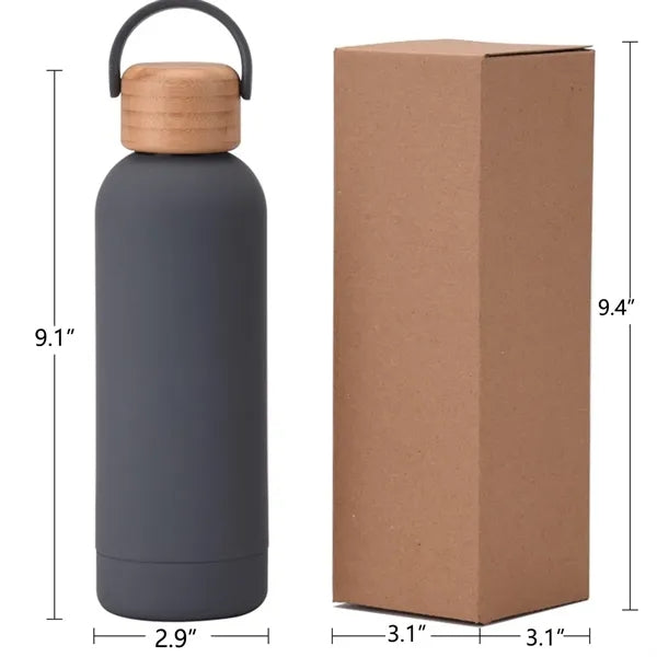 Thermos Cup With Bamboo Lid And Handle