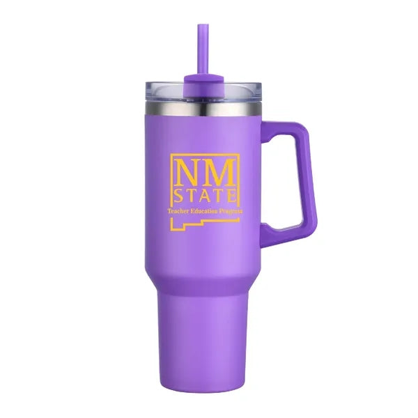 40oz. Travel Stainless Vacuum Insulated mug w/ handle