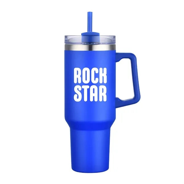 40oz. Travel Stainless Vacuum Insulated mug w/ handle