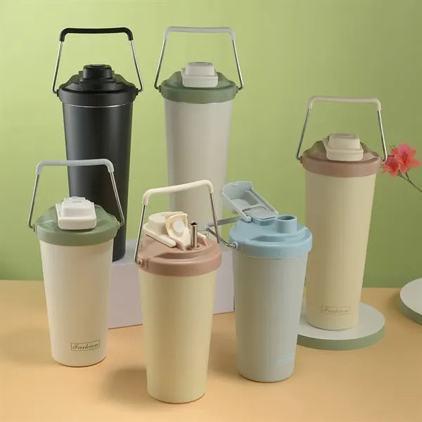 500ml Stainless Steel Coffee Mug With Handle Lid