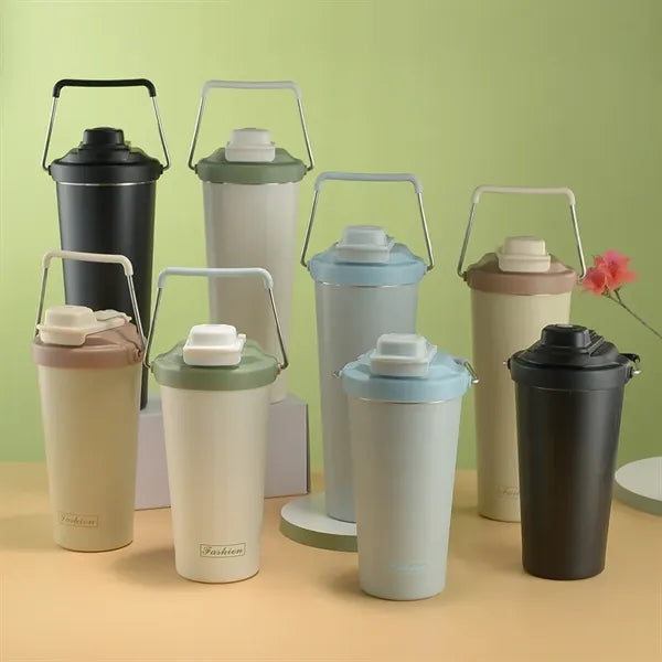 500ml Stainless Steel Coffee Mug With Handle Lid