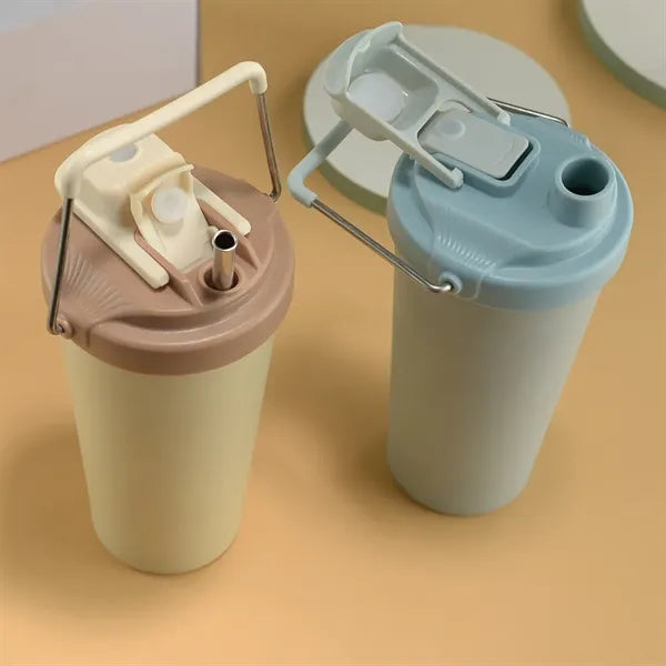 500ml Stainless Steel Coffee Mug With Handle Lid