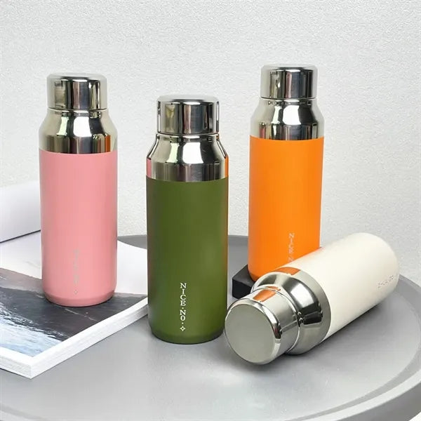 400ml Insulated Vacuum Water Bottle with Mirror Surface Lid