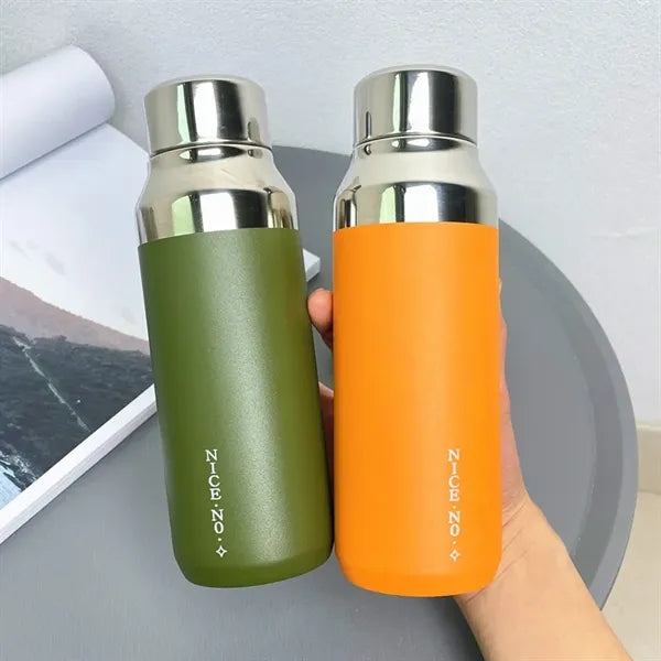400ml Insulated Vacuum Water Bottle with Mirror Surface Lid