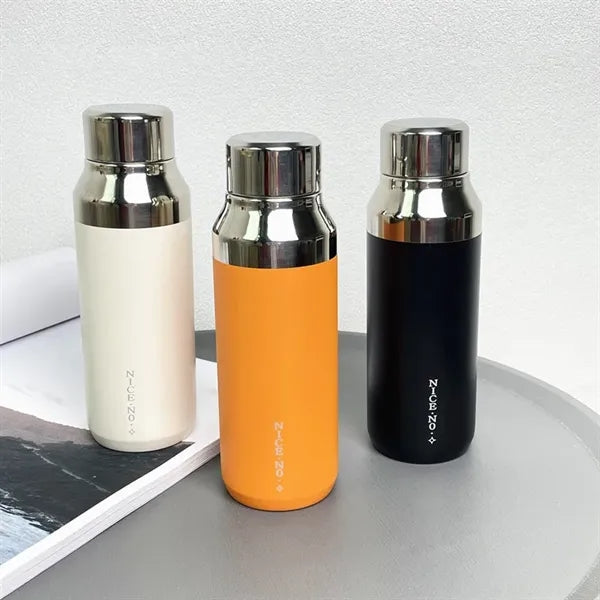 400ml Insulated Vacuum Water Bottle with Mirror Surface Lid