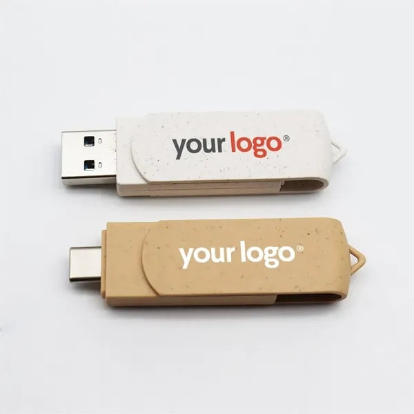 Wheat straw USB flash drive set