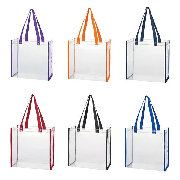 Clear PVC Stadium Tote Bag